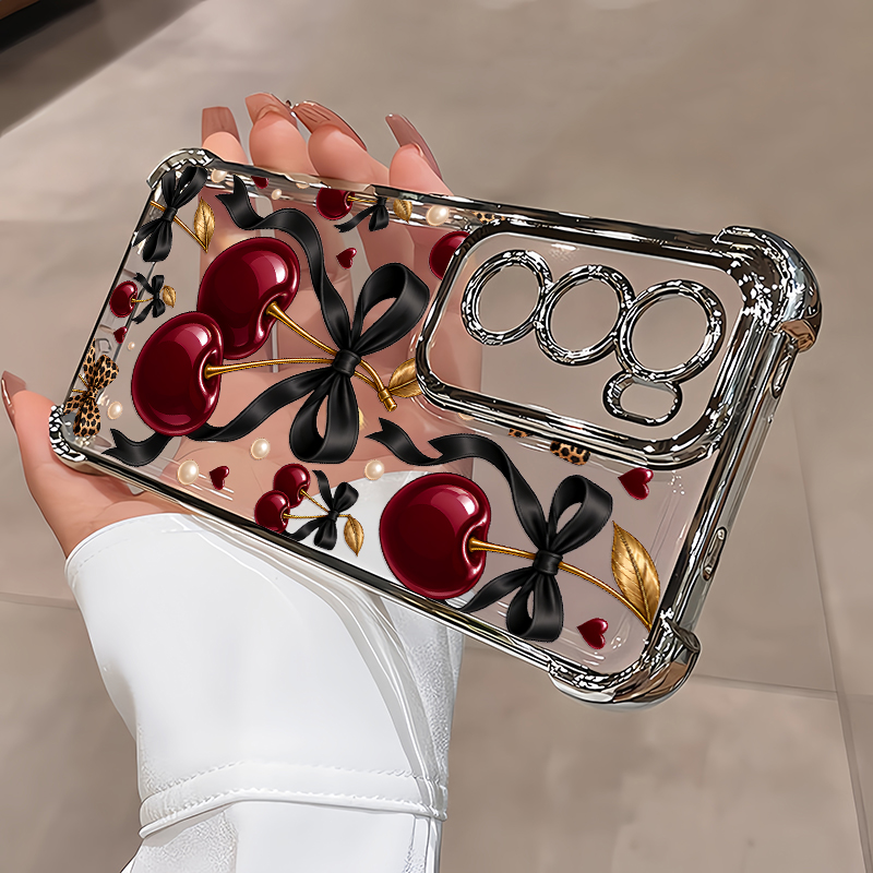 Luxury Wine Red Cherry Leopard - Oppo Reno 12 recension och pris